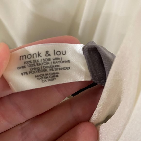 Monk & Lou Two Tone Silk Drummond Dress Medium - Picture 8 of 9